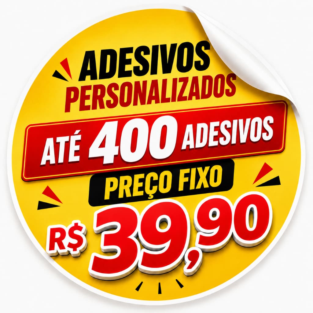 Adesivos Personalizados em Vinil | Fazemos a arte grátis | Prova D'agua  | Adesivo plastico