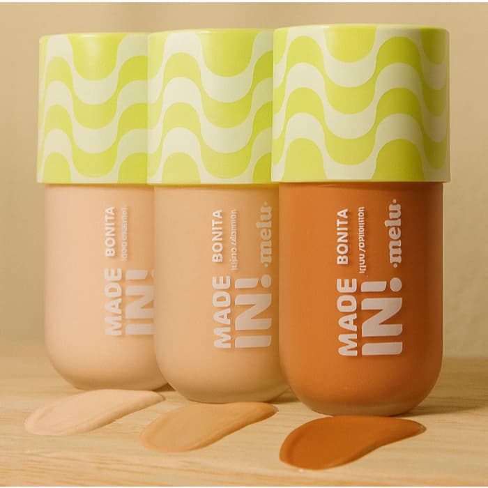 Ruby Rose Base Tint Líquida Made In Bonita Melu In Foundation com Ácido Hialurônico e Niacinamida