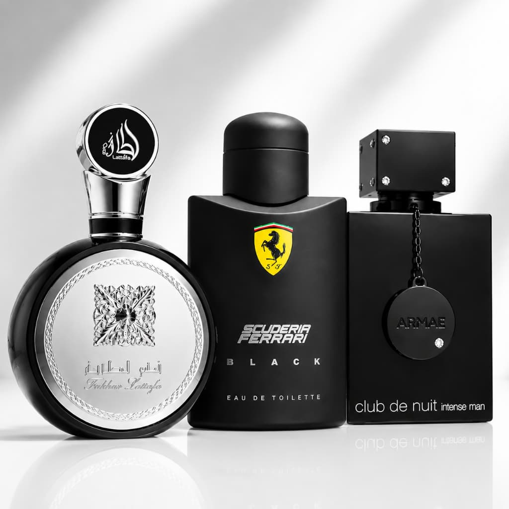 Kit 3 Perfumes Arabes black Masculino 100ml Lacrado vidro Importado