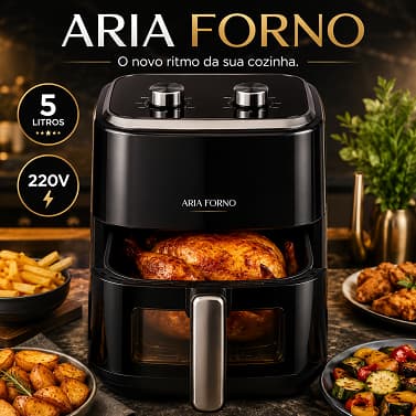 Air Fryer 5 Litros Sem Óleo 220V Fritadeira Elétrica Preta
