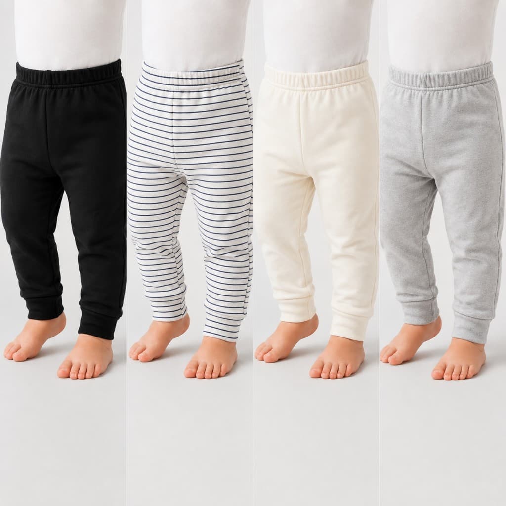 Kit 2 ou 4 Calças Bebe Menino Menina Algodao RN ao GG Para Recem-Nascido Roupa De Bebe Enxoval