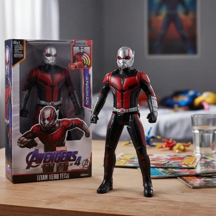 Boneco Homem Formiga Vingadores Avengers Grande 30 Cm Articulado Luz E Som De Batalhas Lutas Heroes