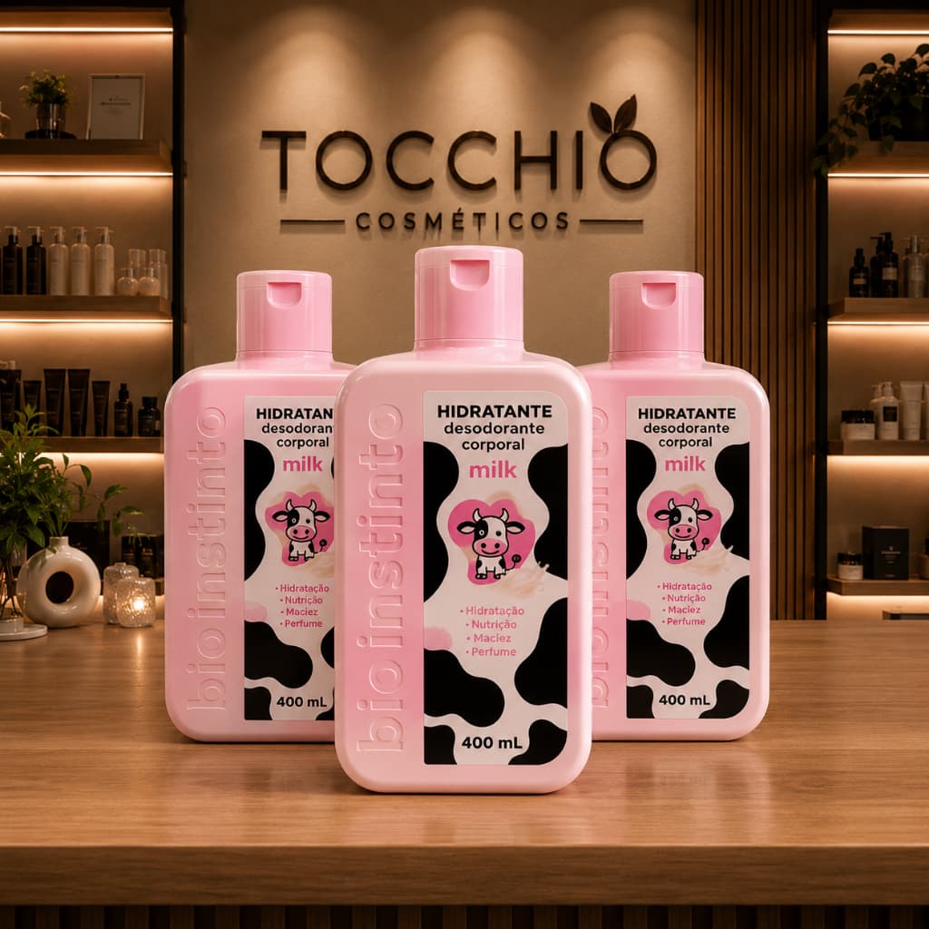 MILK Hidratante Corporal BIO INSTINTO 400ML Desodorante Perfume Banho Corpo Creme Loção Presente