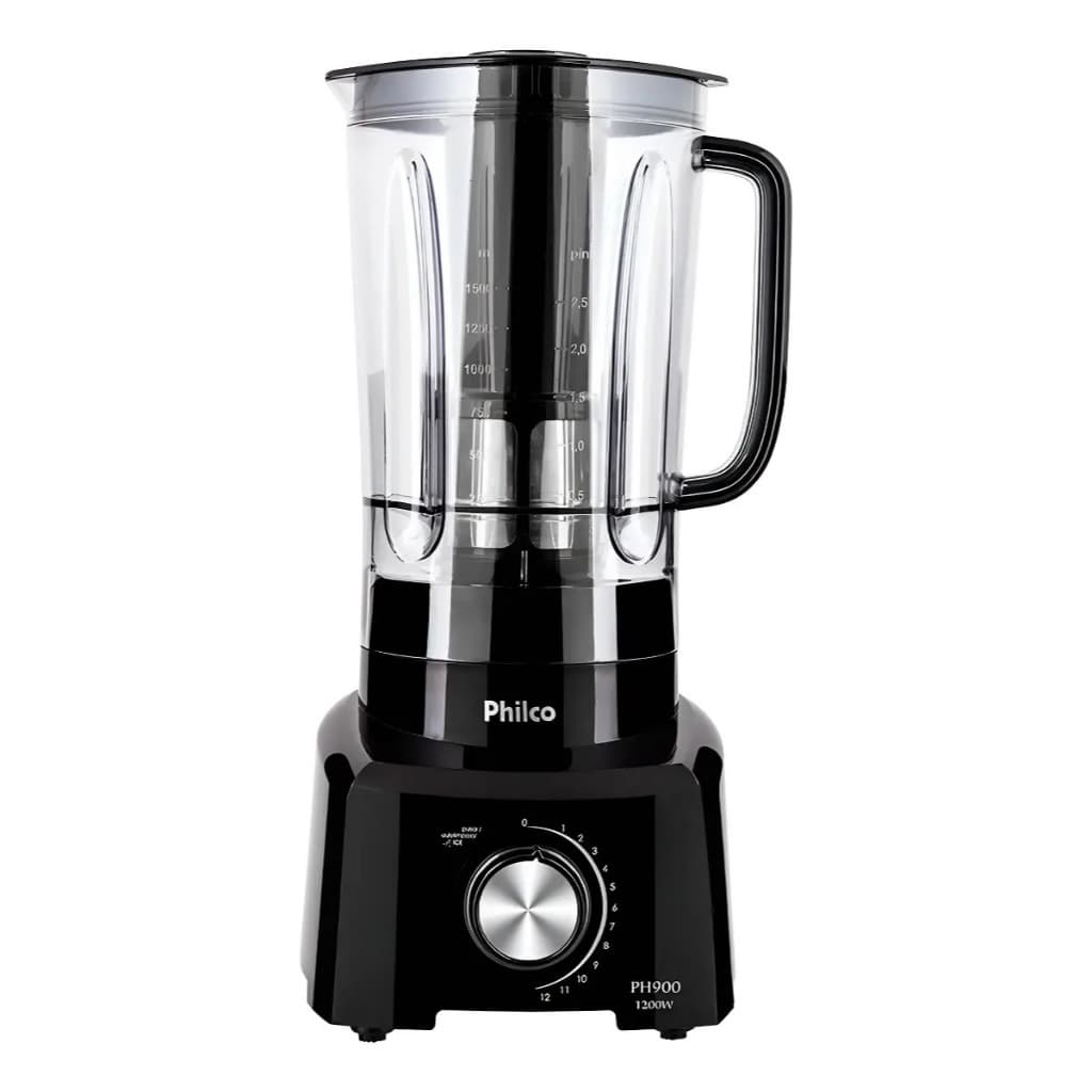 Liquidificador Philco PH900 Preto 127V Potente para Sucos Vitaminas e Receitas