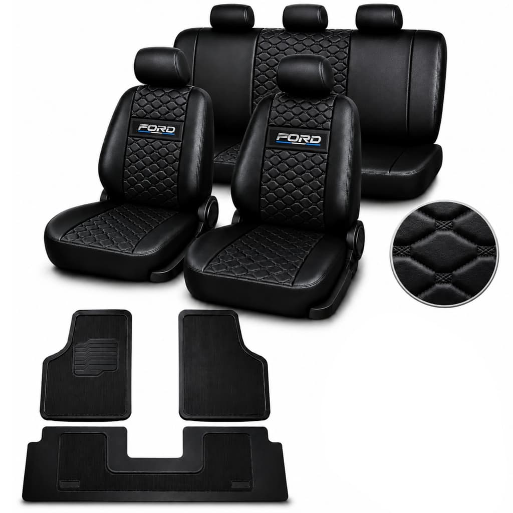 Capa de Banco de Carro Automotivo Couro Grosso Ford Fiesta Sedan  Impermeável Tapete