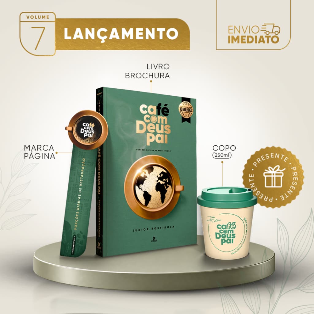 Café com Deus Pai Vol. 7 (Brochura) + Copo 250 ml