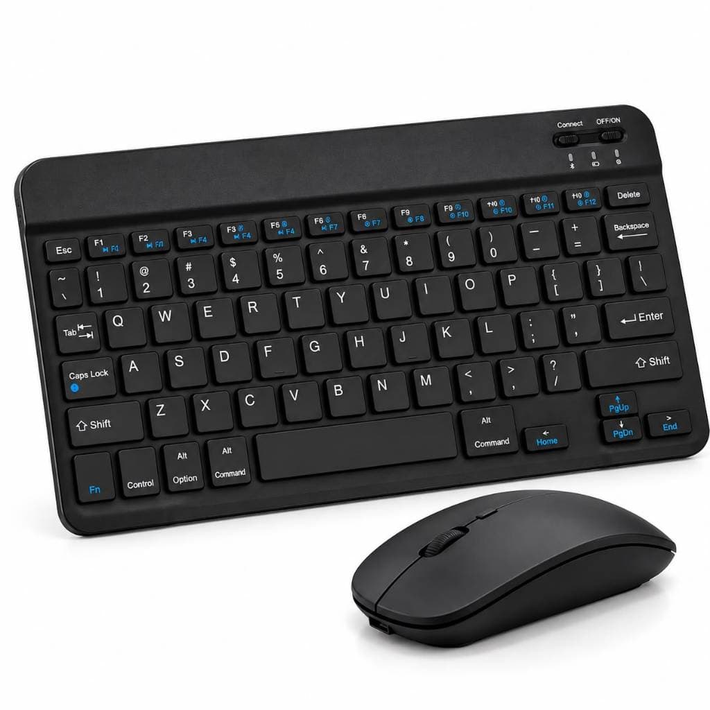 Teclado e Mouse Sem Fio Bluetooth Colorido Macaron Para PC iPad Tablet Notebook
