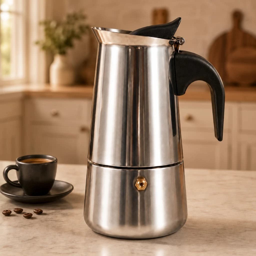 Cafeteira Italiana 6 Xícaras Expresso Inox.