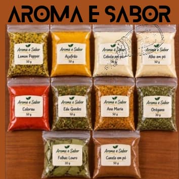 aroma e sabor temperos e              condimentos de alto sabor