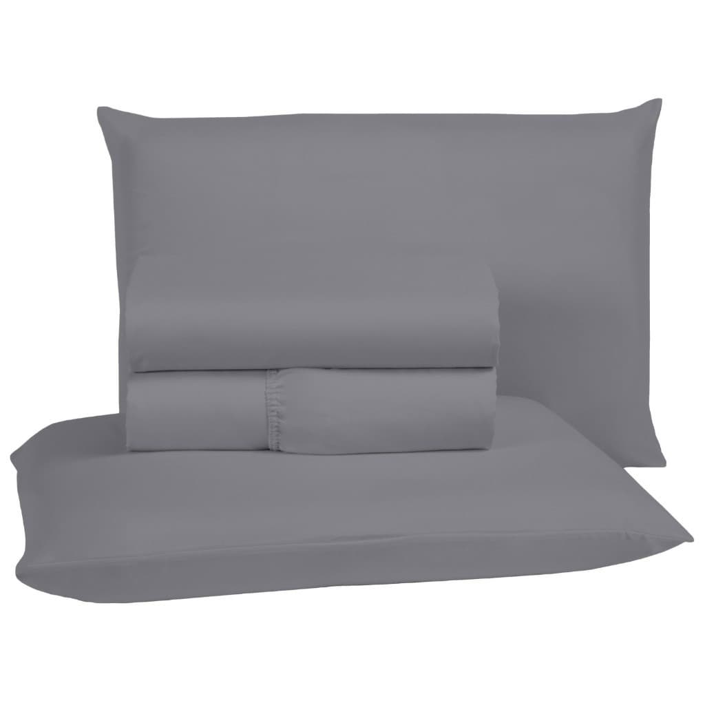 Kit Jogo de Lençol 04 Peças 400 Fios Egípcios Micropercal, Macio; Cama Solteiro Casal Queen King