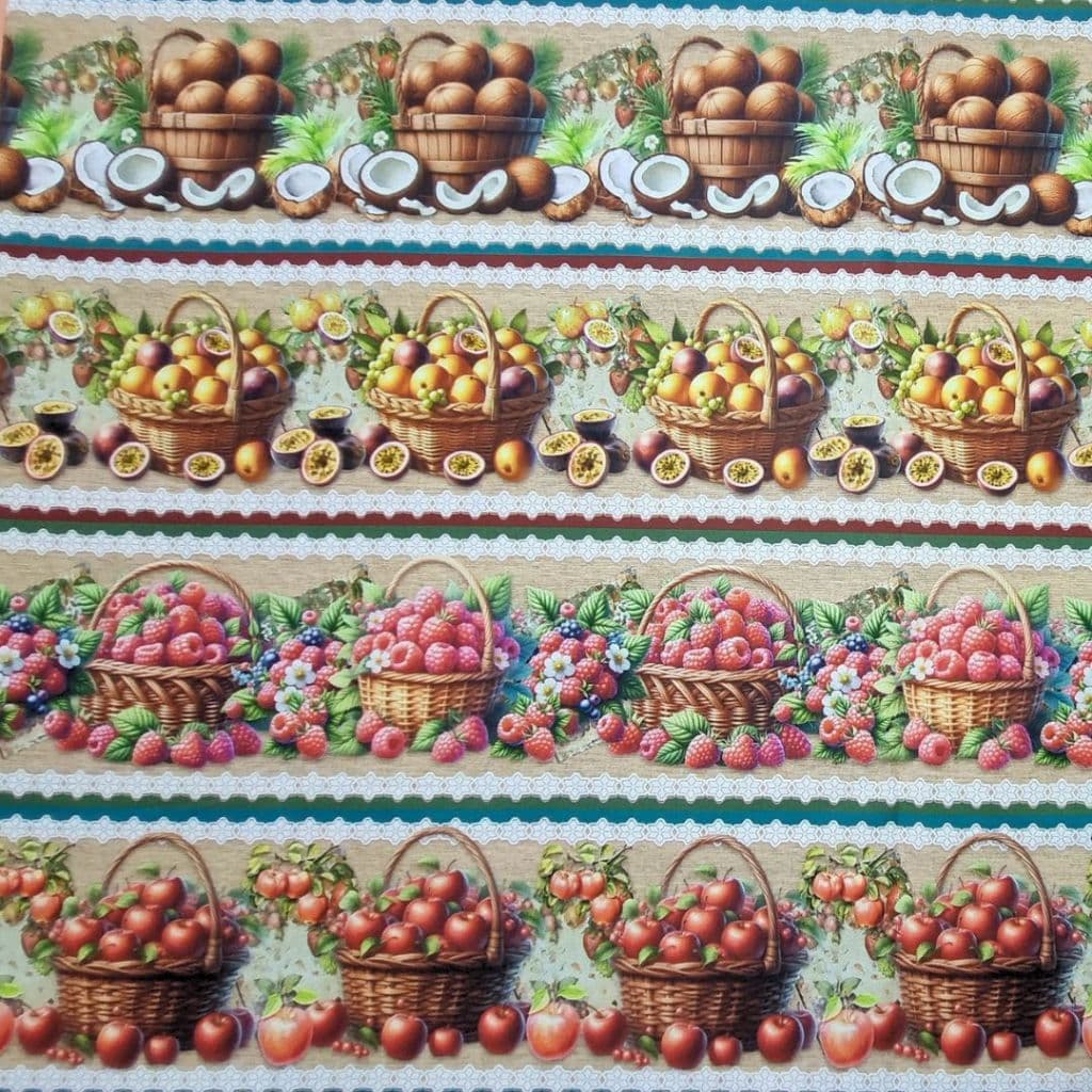 Tecido Patchwork Digital (60 cm) Barrado Sabores da Colheita RV40/11