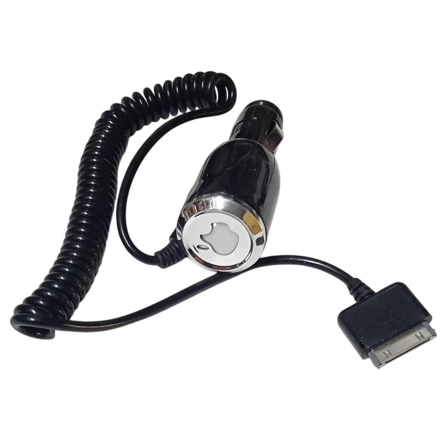 Carregador Veicular P/ Celular Iphone 3G, 3GS, 4, 4S, IPADS, IPODS Conector Antigo 30 Pinos 12V Premium