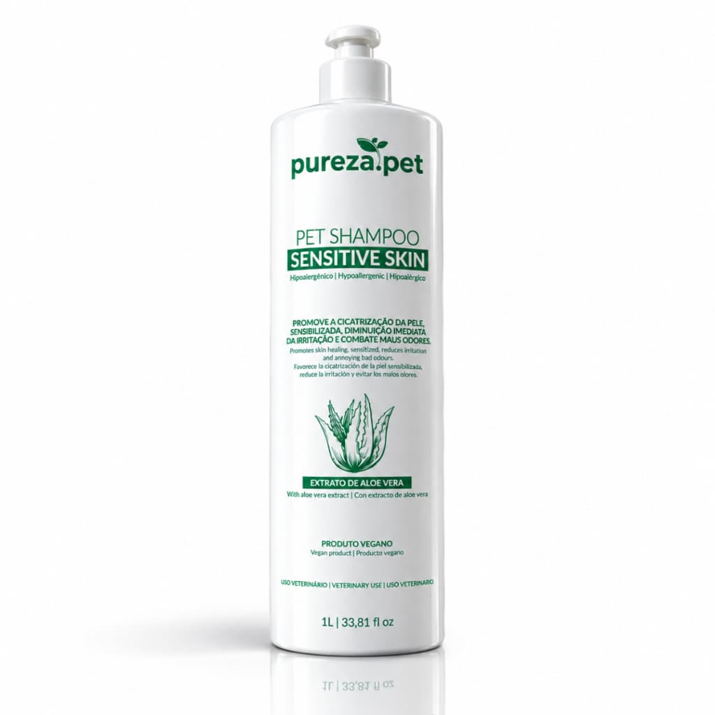 Shampoo Pet Hipoalergênico Pele Sensível Shampoo para Cachorro 1L Shampoo Gato Pet
