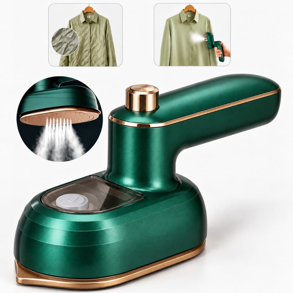 Mini Ferro De Passar Roupa A Vapor Portátil Camisas Viagem com Reservatório de Água 50ml Bivolt 110-220V
