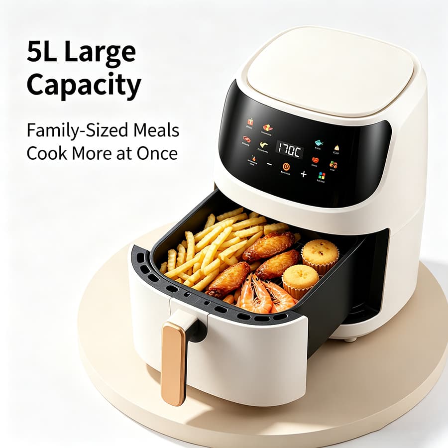 Air Fryer Fritadeira Elétrica Digital  5L