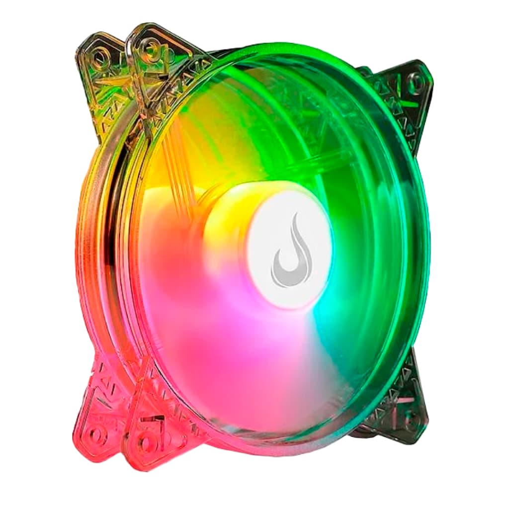 1- Fan Avulsa Cooler Ventoinha Pc Gamer Rise Mode Crystal Sound Argb 120mm