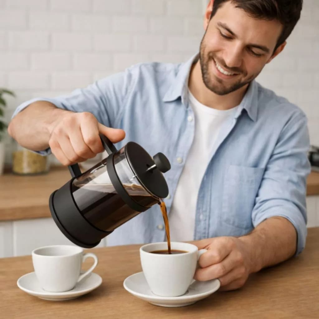 Cafeteira Prensa Francesa Café Cremeira 300ml Café Expresso Leite Cremoso Barista Cafezinho Premium