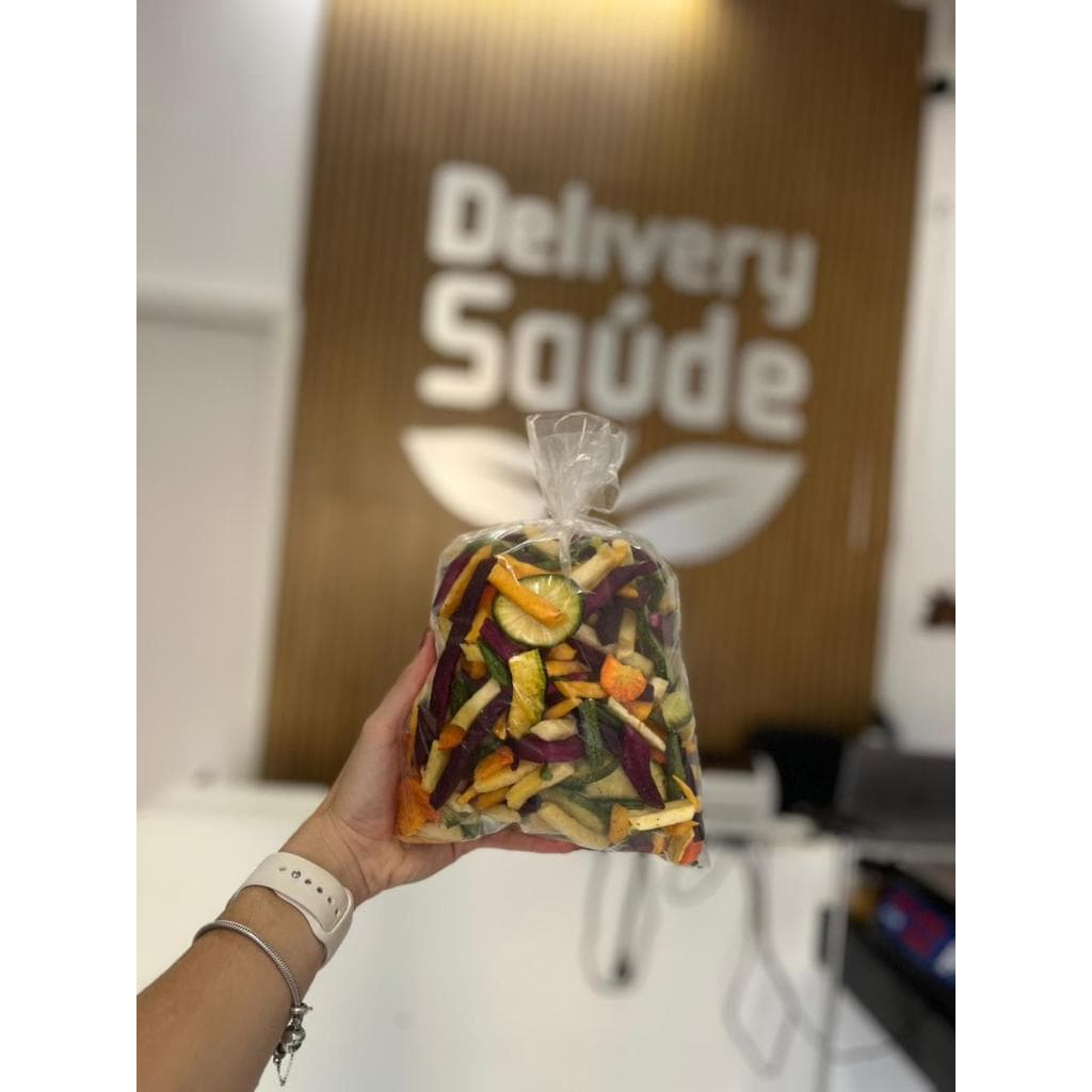 Mix de Vegetais 100g Iofilizados Importado Premium Crocante Nutritivo Snack Saudável Delivery Saúde