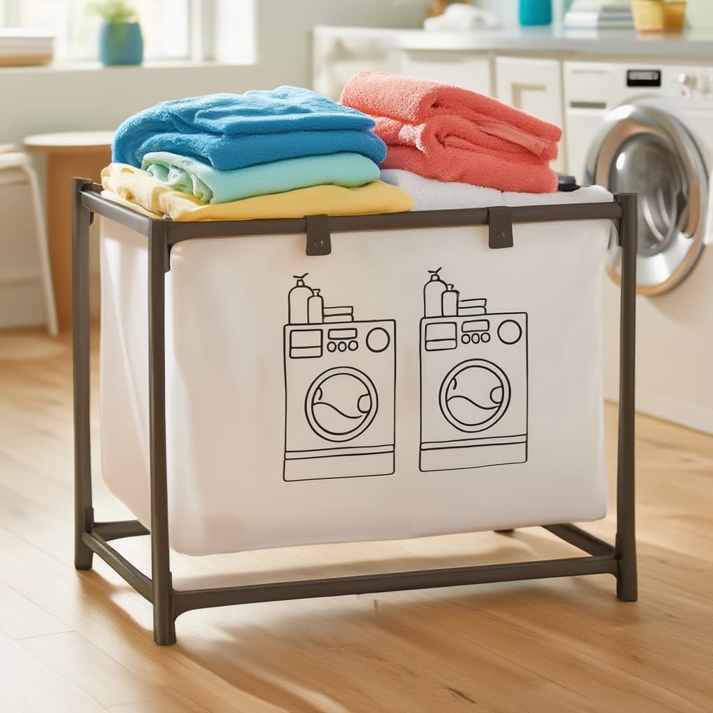 Cesto Organizador Inteligente Multiuso Grande | Cesto de Roupa Suja Lavanderia Quarto Banheiro