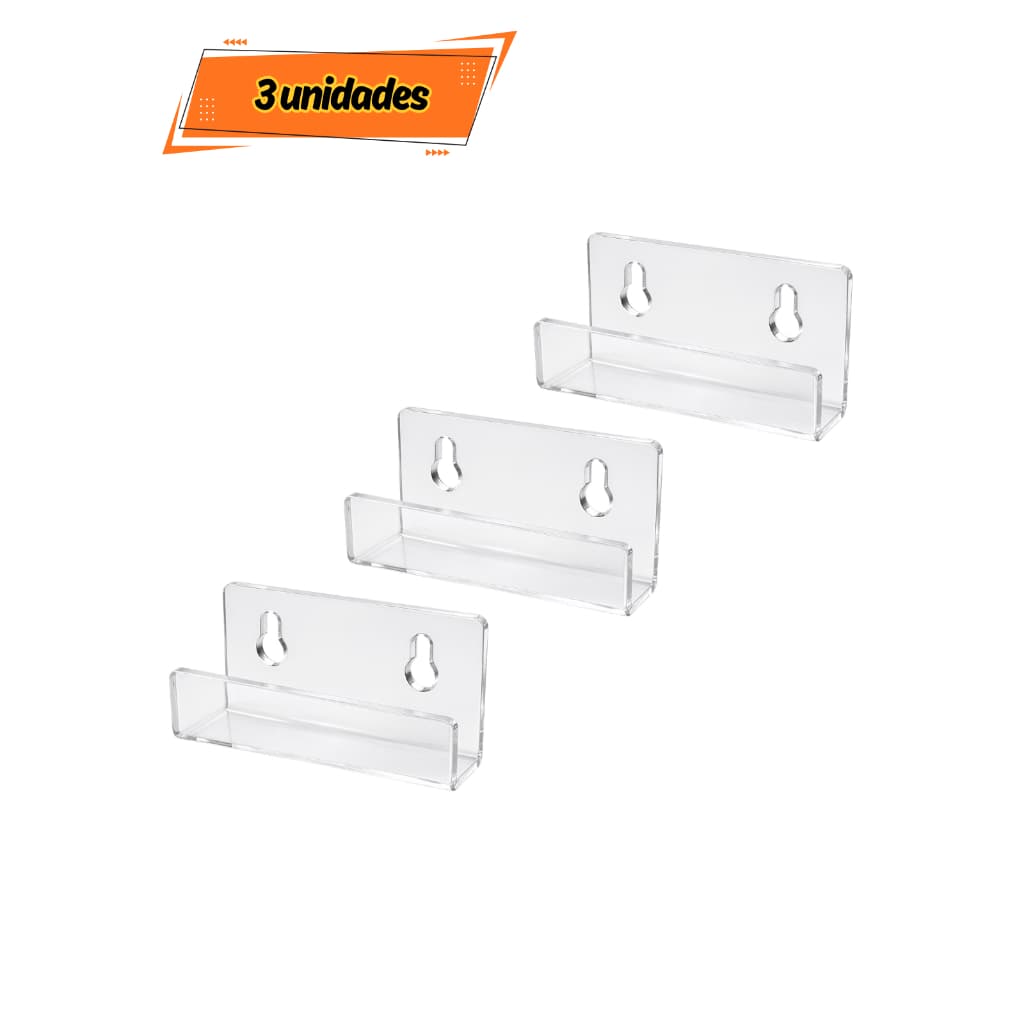 Kit Suporte de Parede para Disco Vinil LP Prateleira Expositora Organizador Decorativo