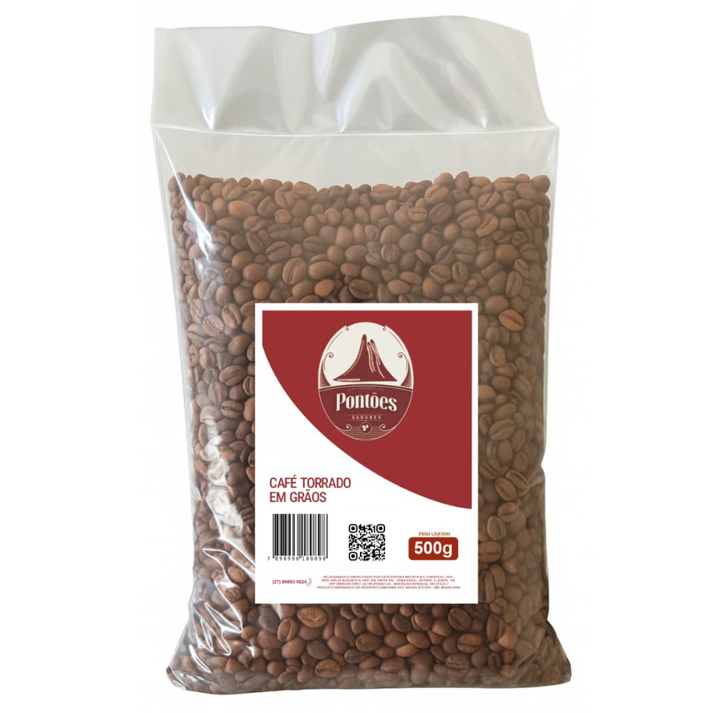 Café Em Grãos Torrado 500g 100% Natural Alta - Café Pontões