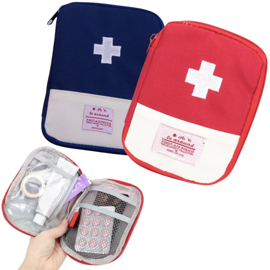 Kit com 130 Bolsas Necessaire Primeiros Socorros E Porta Medicamentos