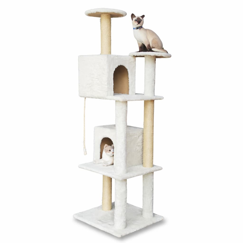 Arranhador para Gatos Torre Toca Casa Grande 4 Andares Luxo Cama Poste Sisal Brinquedo