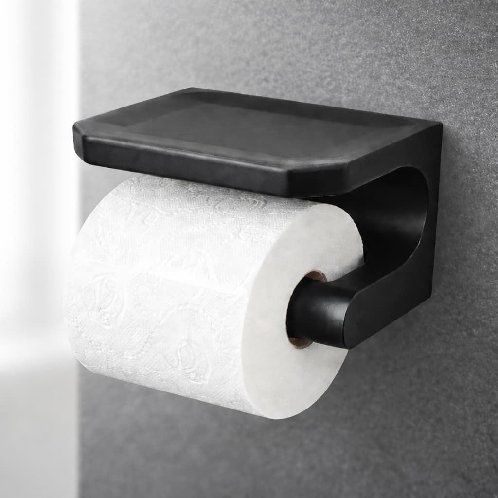 Suporte Papel Higiênico com Prateleira Porta Objetos Parede Banheiro Multifuncional