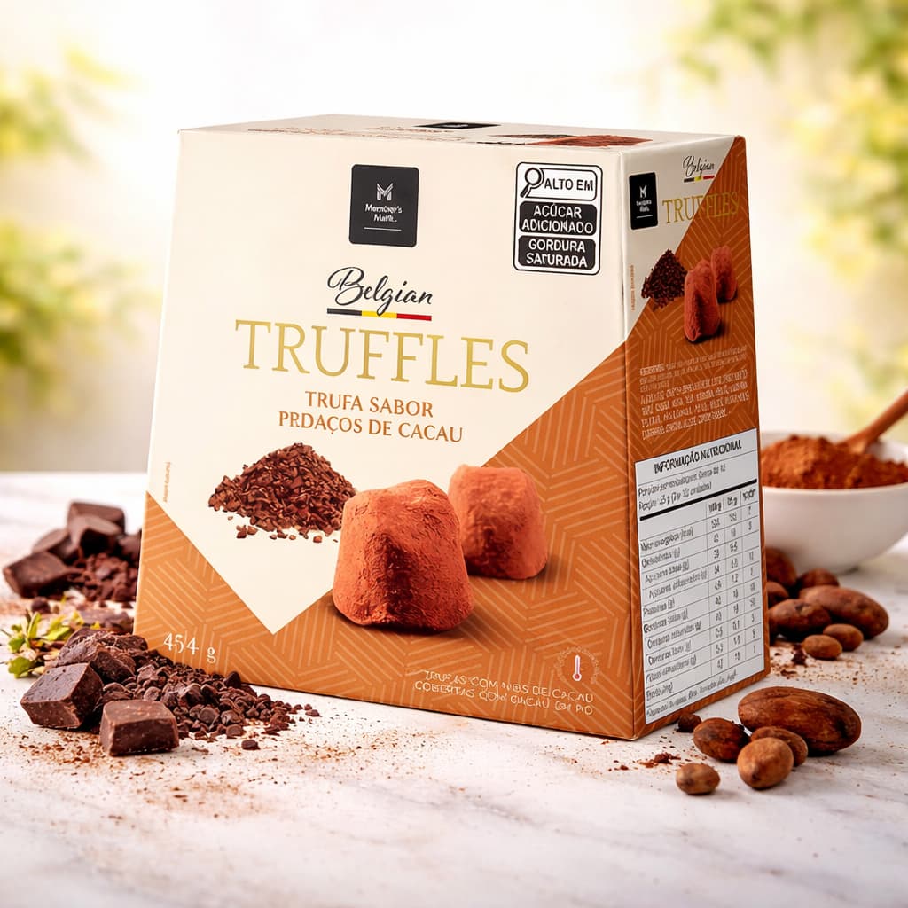 Trufas Belgas Members Mark – Chocolate com Cacau 454g Importado Premium