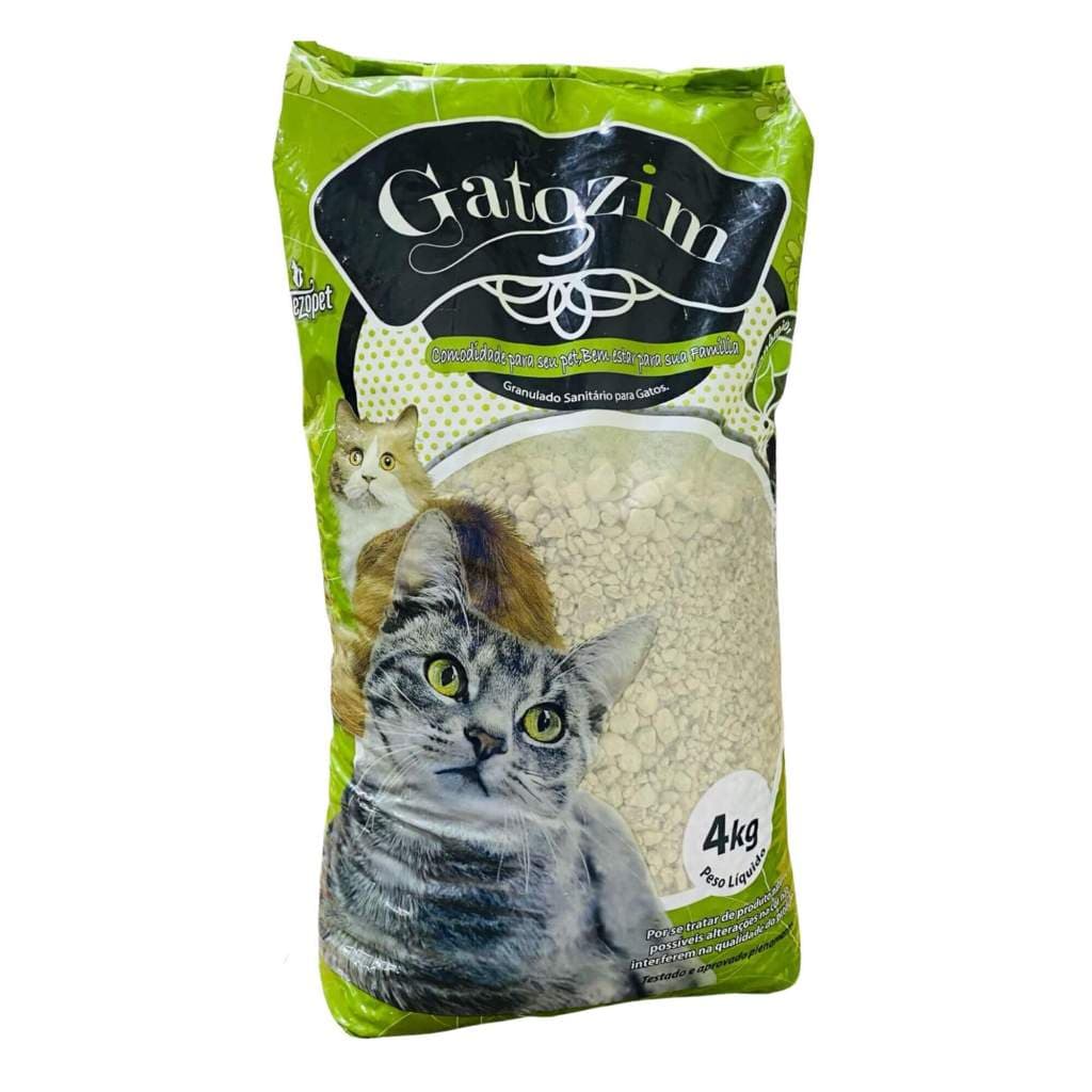Areia Sanitária Higiênica para Gatos Gatozin 100% natural 4kg