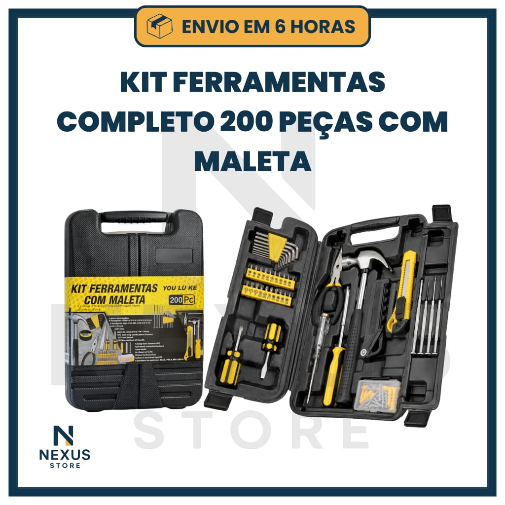 Jogo de Ferramentas Manutenção 200 Peças
