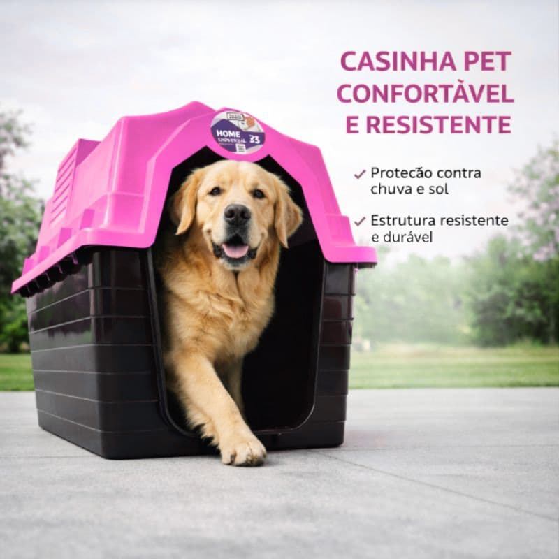 CASINHA CAMA PET DE CACHORRO PLASTICO UV N6 PORTE MEDIO