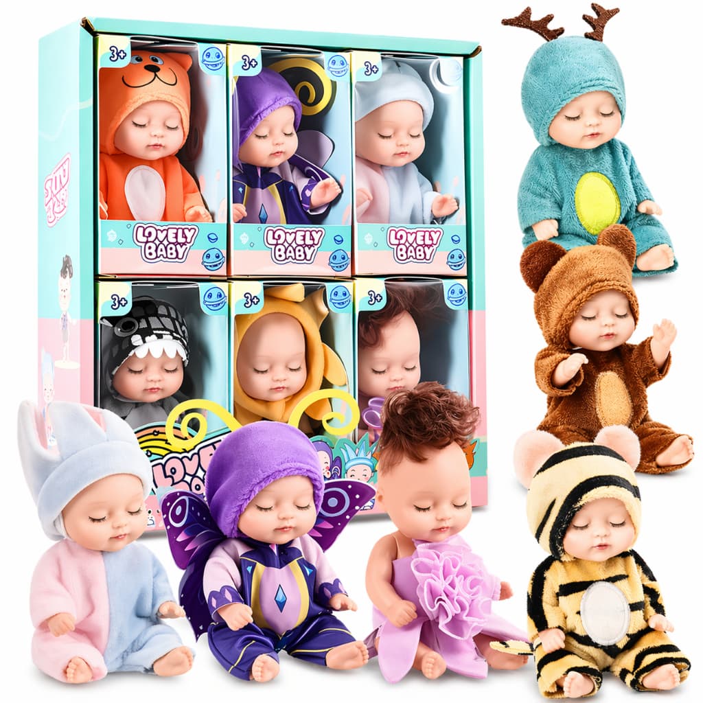 Uma Boneca Bebê Realista Lovely Baby 9cm Articulada Mini Boneca Colecionável Infantil Brinquedo Realista Para Criança