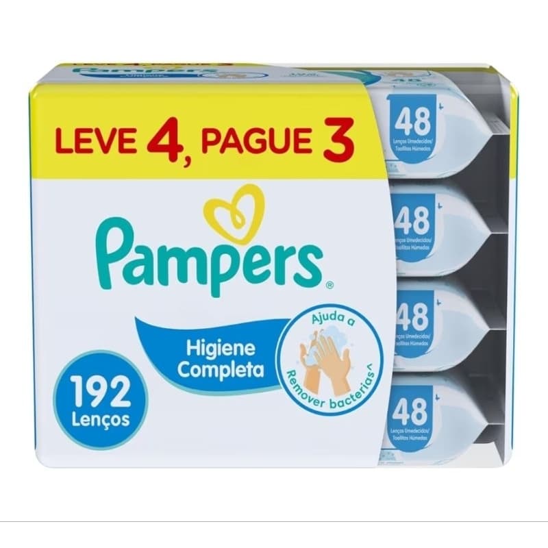 Lenços Umedecidos Pampers Higiene Completa192 Unidades