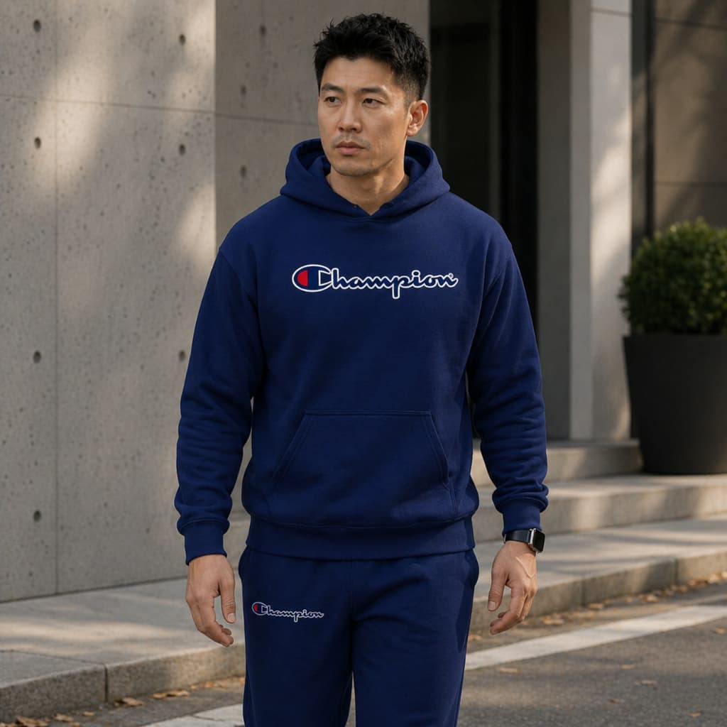 Conjunto Blusa De Frio Moletom + Calça Moletom Campeão Canguru Algodão Unissex Promoção