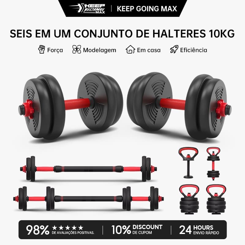KEEP Kit Halteres Ajustáveis Para Musculação Treino Em Casa
