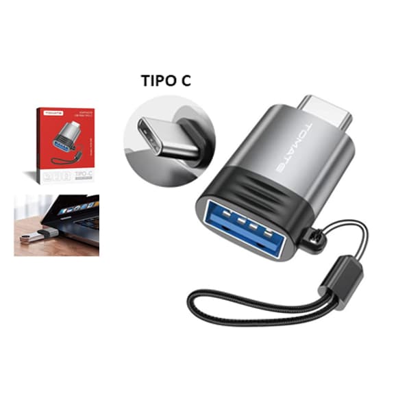 Adaptador OTG USB Tipo C Macho para USB A Fêmea Conversor USB-C para Pendrive Teclado Mouse Celular Tablet Android