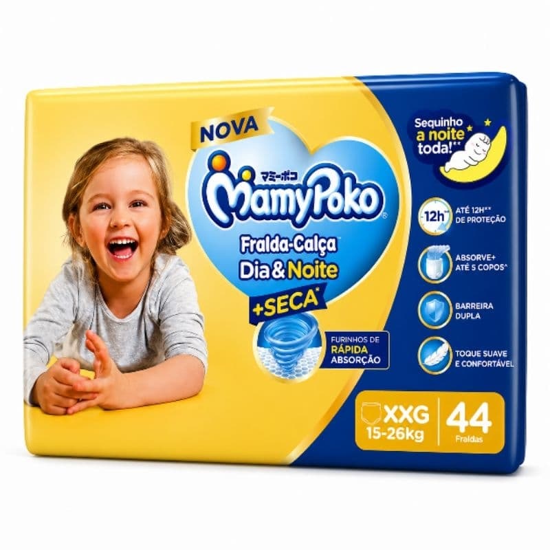 FRALDA CALCA MAMYPOKO DIA E NOITE GIGA XXG 44 UNIDADES