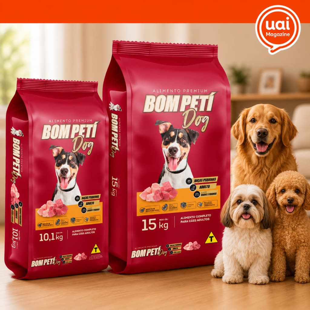 Ração Cachorro Adulto 10Kg Ou 15Kg Bom Peti Premium Raças Pequenas
