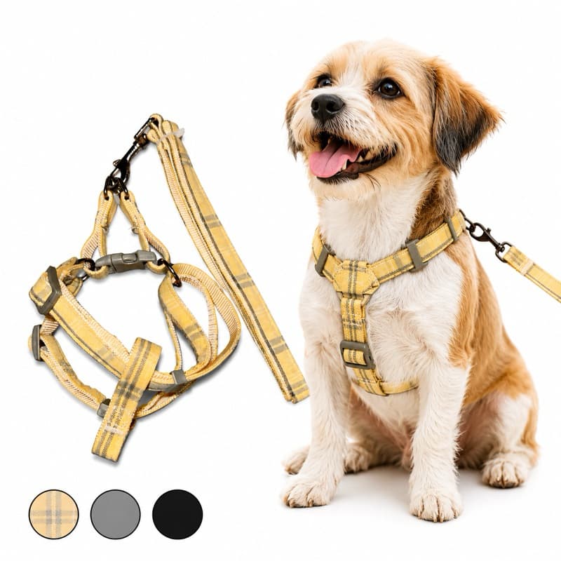 Coleira Peitoral com Guia Para Cachorro Cães Pet Tamanho Mico Pequeno Médio Regulável
