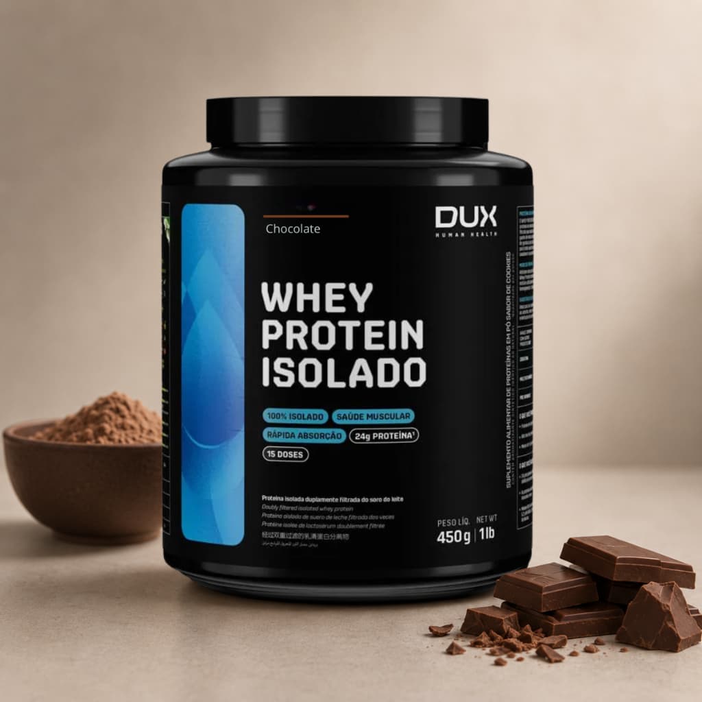 Whey Protein Isolado Dux 100% Pura 450g Chocolate