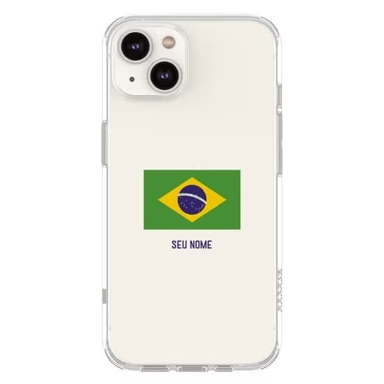 Capinha de Celular Bandeira do Brasil e Nome - Diversos Celulares -Anti Impacto