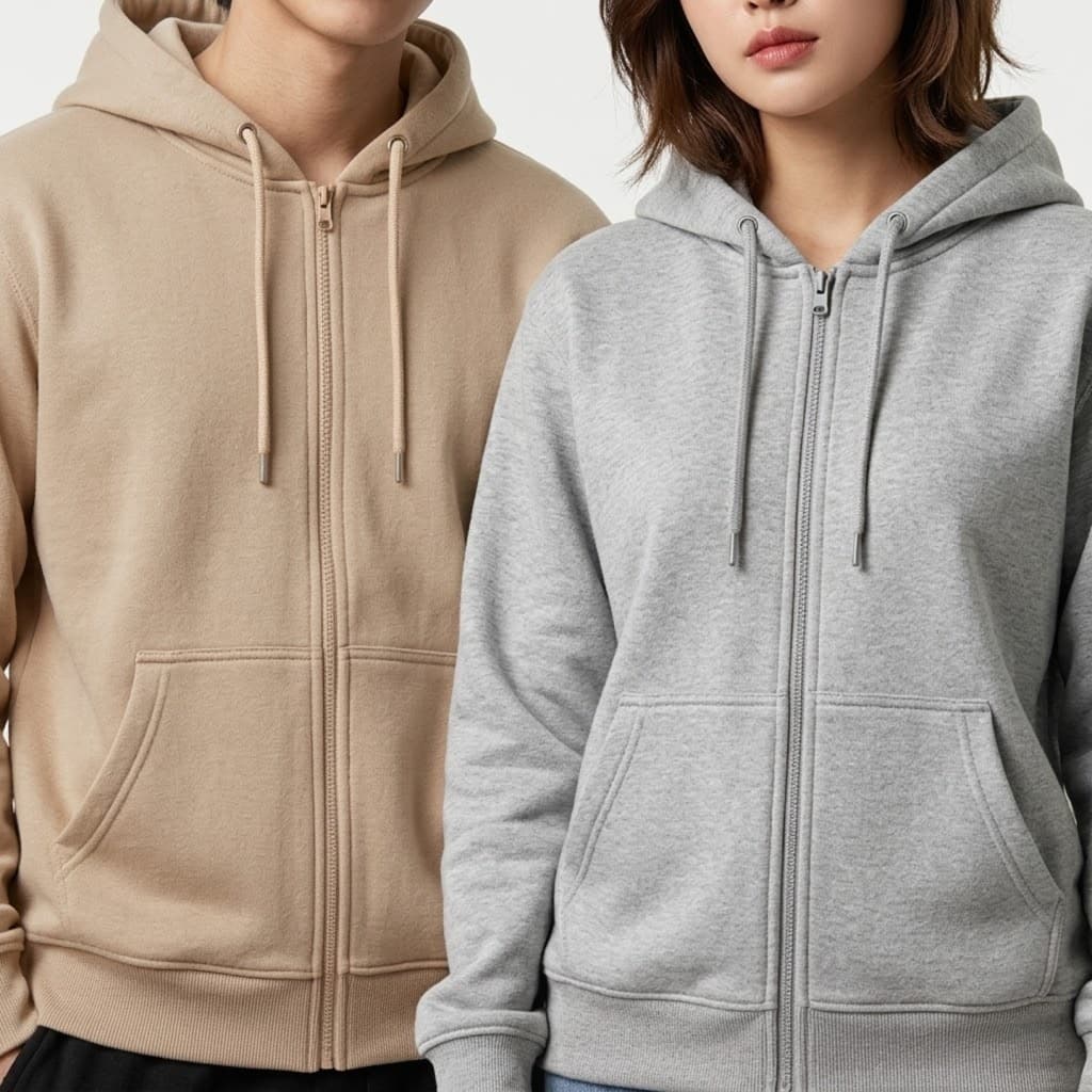 Moletom Ziper Jaqueta Lisa Aberta Feminina Capuz Bolso Blusa de Frio Grossa Inverno Masculina Quente