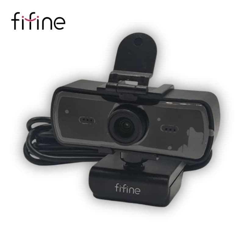 Webcam FIFINE K420 1440P Full HD com Microfone e Tripé – USB para PC e Notebook