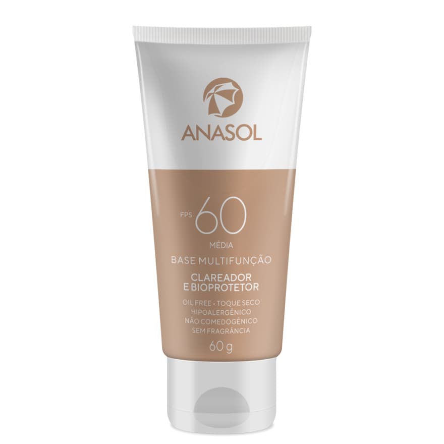 Protetor Solar Facial Clareador e Multiprotetor FPS 60 - Cor Média Oil Free Toque Seco