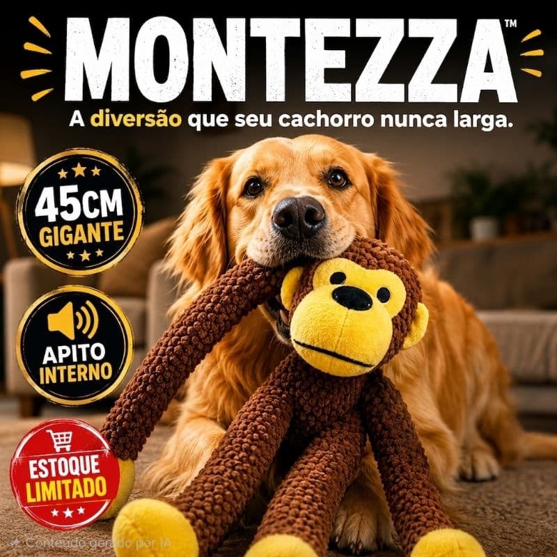 Brinquedo Mordedor 1 2 3 para Cachorro Grande Anti Ansiedade Pelúcia Apito Gigante 45cm MONTEZZA™
