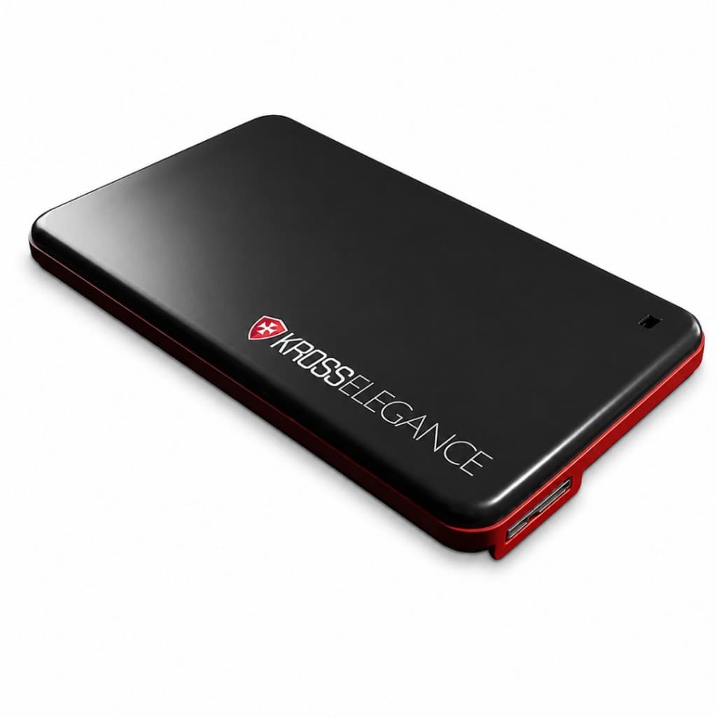 SSD 128gb Externo Portátil USB 3.0 Kross Preto Vermelho Design Ultrafino Alta Velocidade