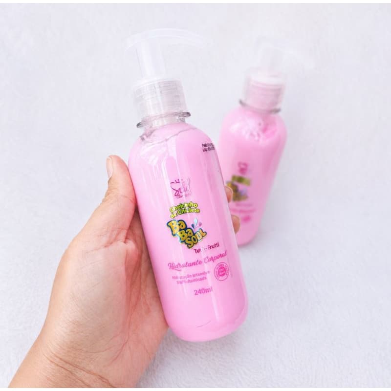 hidratante corporal, creme hidratante, cheirinho de chiclete, hidratante perfumado, BabSoul, 240ml.