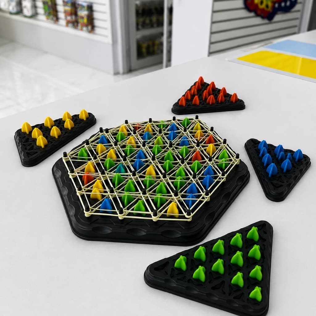 Jogo Do Triângulo Tabuleiro Elástico Brinquedo Raciocínio Lógico Família