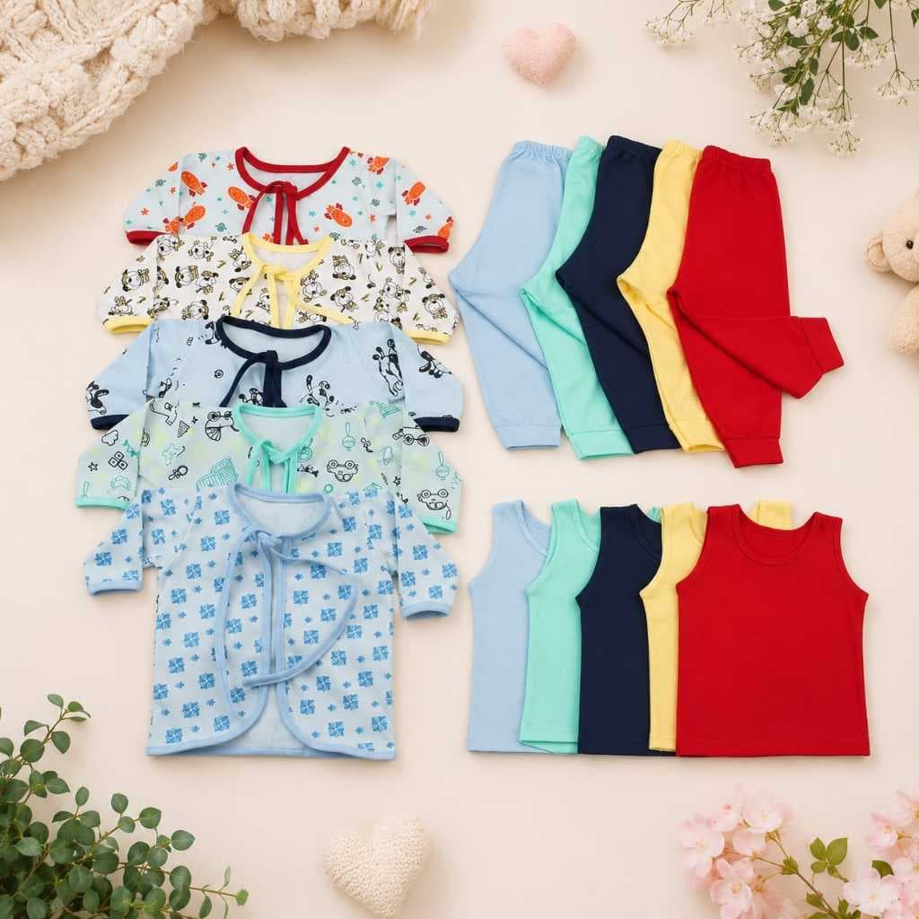 Kit 3 conjunto de bebê, roupinha de neném, enxoval de bebê recém nascido menino